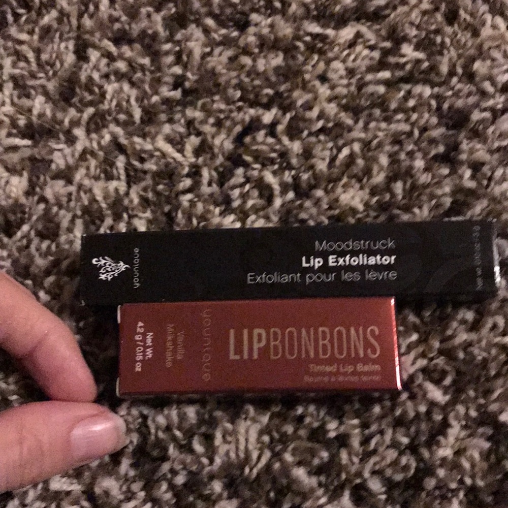 Younique lip bonbons and lip exfoliator NIB.